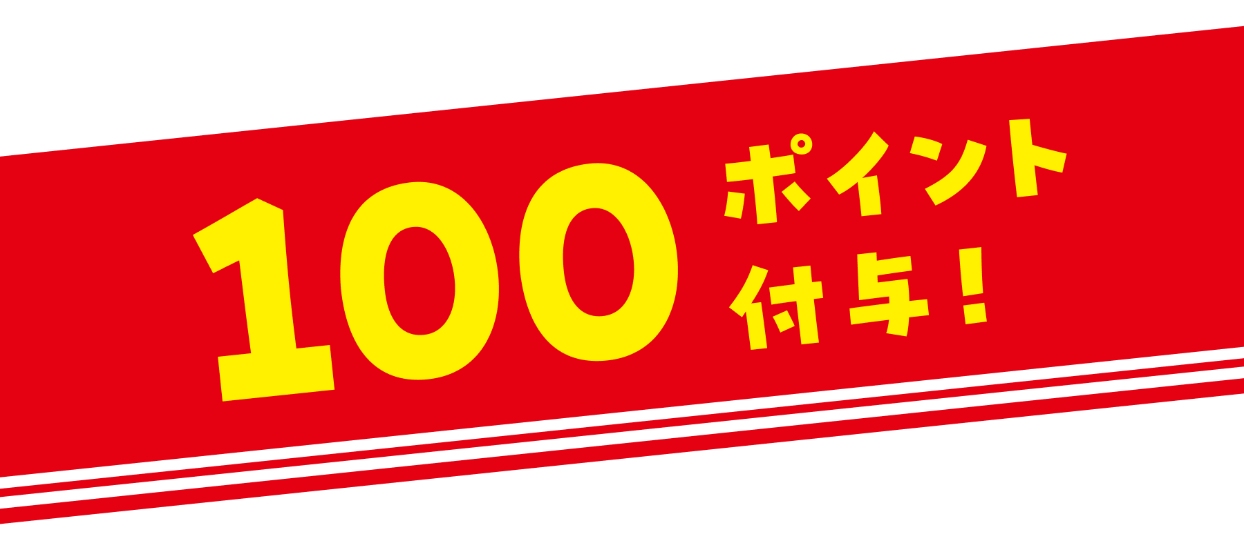 100ポイント付与