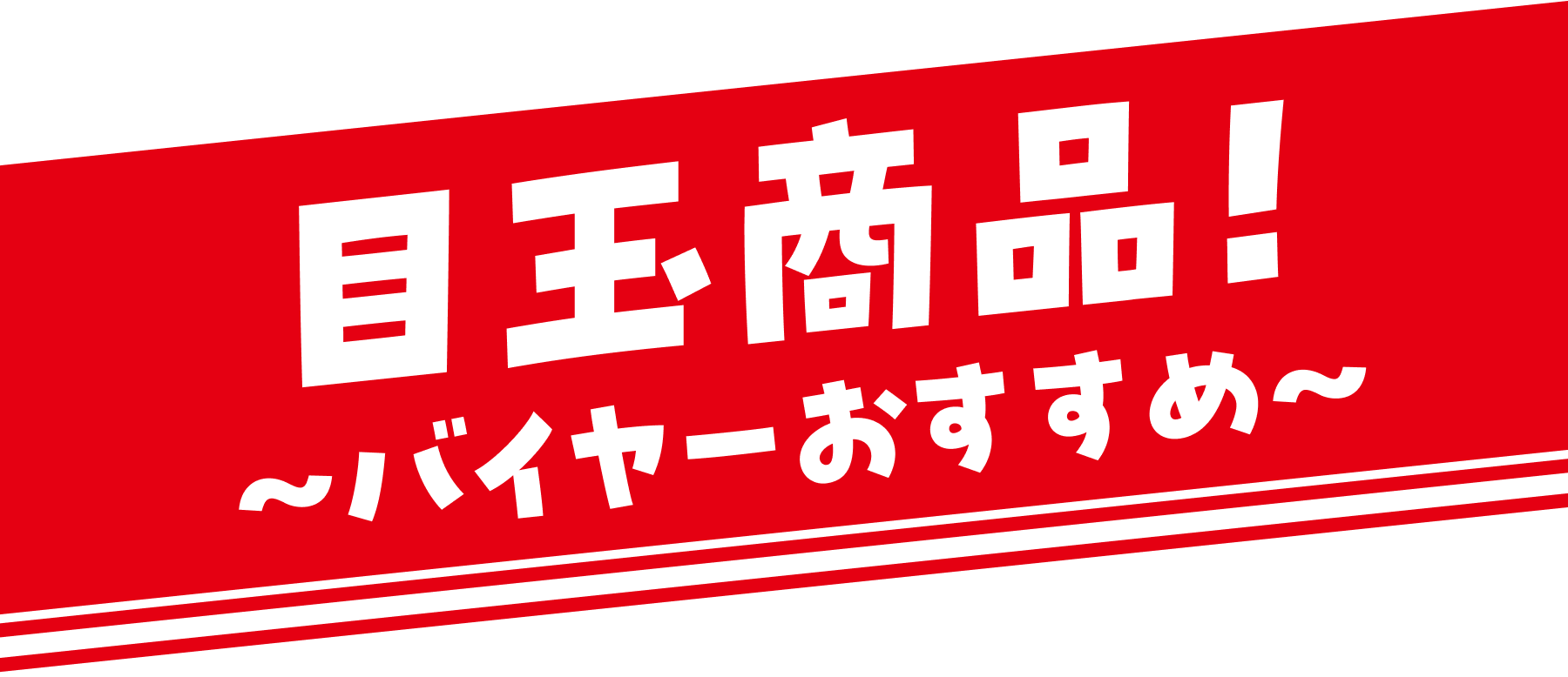 目玉商品〜バイヤーおすすめ〜