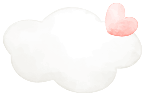 雲とハート