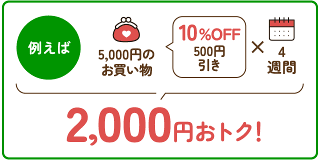 4週間連続10%OFF