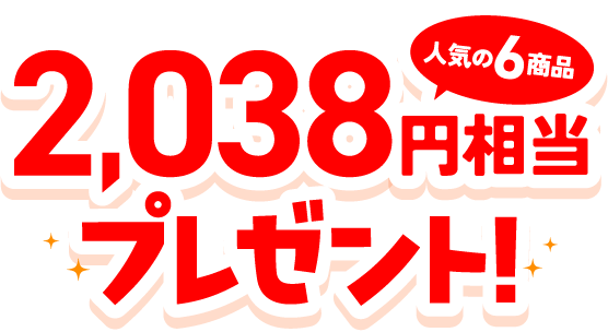 2038円相当プレゼント